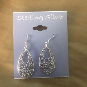 Brand new, never worn, sterling silver earrings